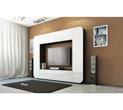 Гостиная iMeb (АйМеб) МН-401.2 белый глянец от Мебель-Неман