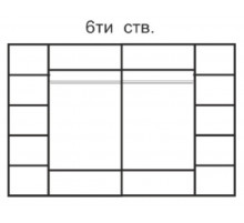 Шестистворчатый шкаф для одежды  Rimini Solo РМШ2/6 (s) (слоновая кость) Шестистворчатый шкаф для одежды  Rimini Solo РМШ2/6 (s) (слоновая кость)