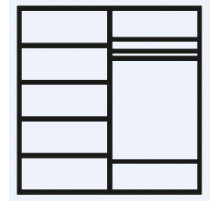 Четырехстворчатый шкаф для одежды Diora ДШ2/4 (слоновая кость)