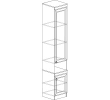 Шкаф комбинированный Инна 617 темный
